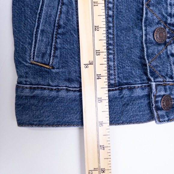 Gap Denim Jacket Kids XS 4-5 Blue Classic Trucker Button Front Outerwear - Picture 7 of 8